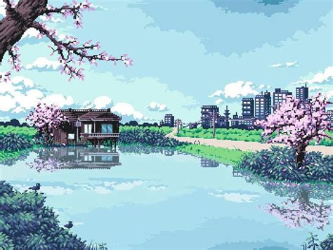 √ Cherry Blossom Pixel Art