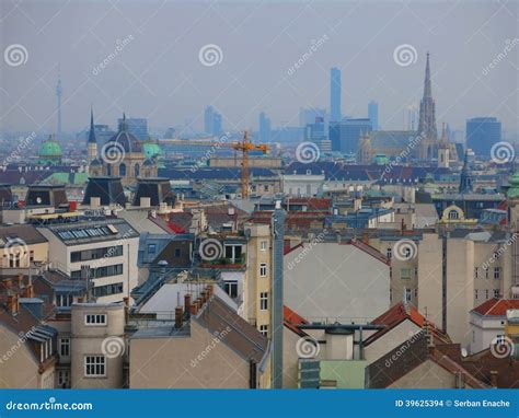 Vienna city skyline stock photo. Image of aerial, spires - 39625394