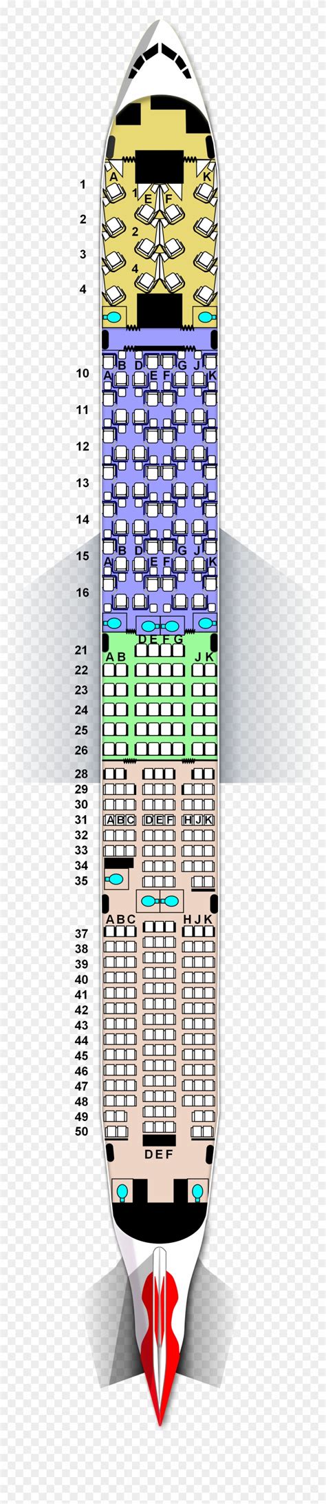 Seat Map And Seating Chart Boeing 777 300er Four Class Layout British ...