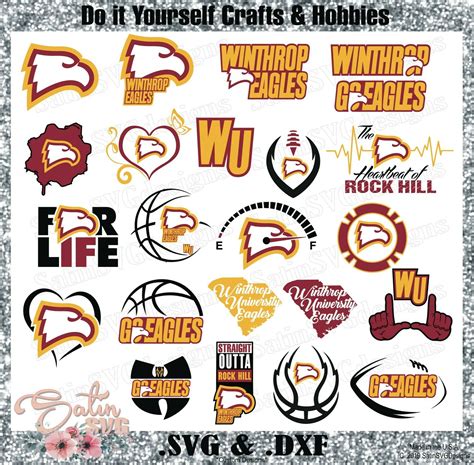 Winthrop University Eagles NEW Custom Designs. SVG Files, Cricut ...