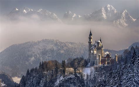 Schloss Neuschwanstein im Winter hd Desktop-Hintergrund : Mit großem Bildschirm : High ...