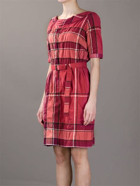 Lyst - Burberry brit Kristie Plaid Dress in Red