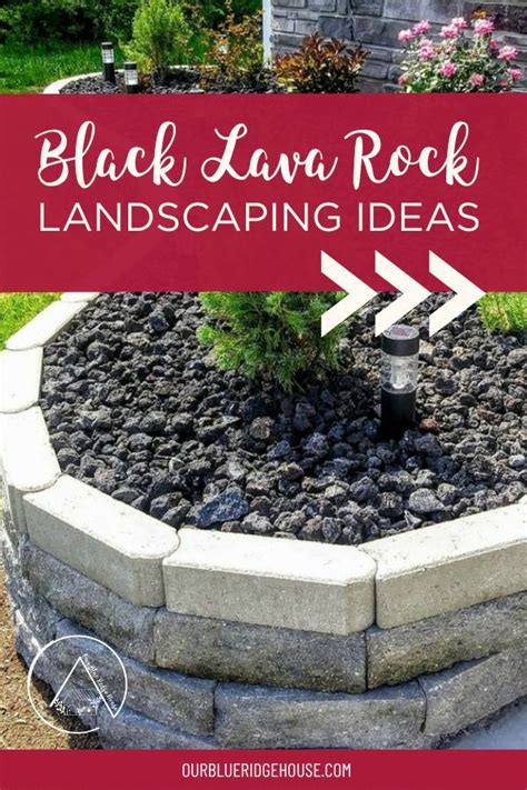 15 Black Lava Rock Landscaping Ideas - Our Blue Ridge House | Landscaping with rocks, Lava rock ...