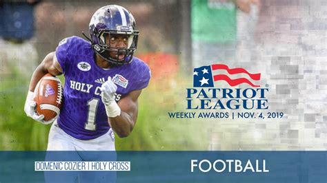 Patriot League Football Players of the Week Announced (11.4.19 ...