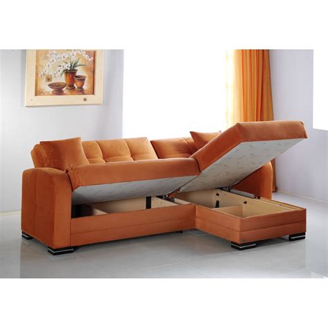 Kubo Rainbow Orange Sectional Sofa by Istikbal (Sunset)