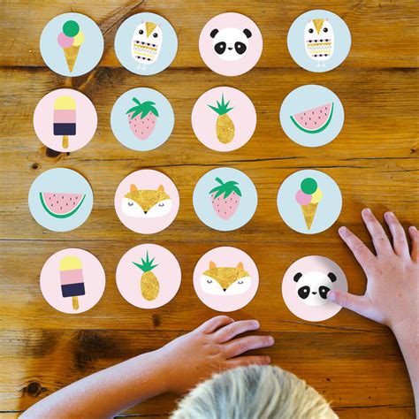 Awesome FREE Memory Game Activity for Kids - Sunshine Parties