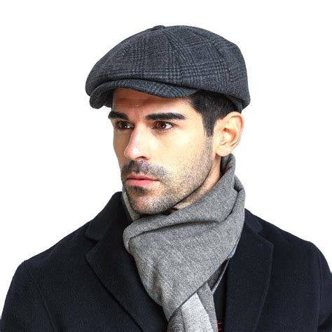 Cheap Autumn and Winter Fashion Men and Women Wool Plaid Beret Cap ...