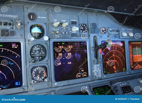 Modern airplane instrument stock image. Image of cockpit - 4696457