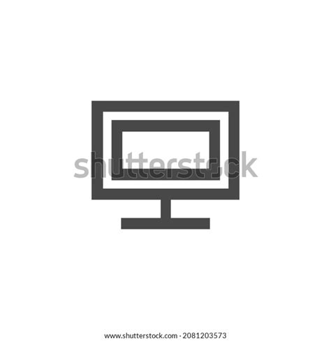 Computer Icon Black White Vector Graphic Stock Vector (Royalty Free ...