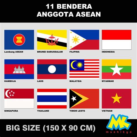 Jual Best Seller Bendera Negara Asean Filipina Malaysia Singapura ...