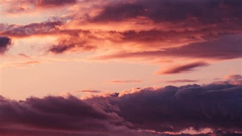 sky, clouds, pink, sunset, 4k HD Wallpaper