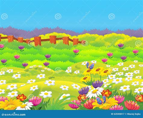 Cartoon scene - background stock illustration. Illustration of ...