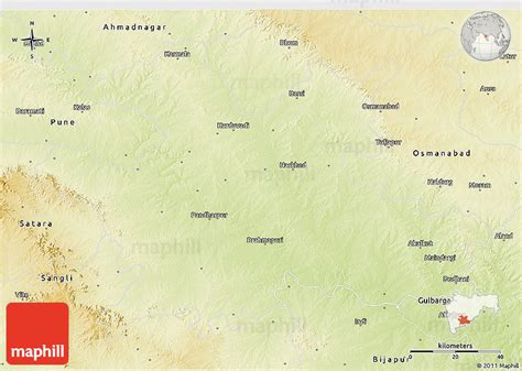 Physical 3D Map of Solapur