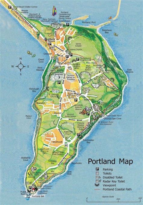 Portland England Map - Time Zones Map