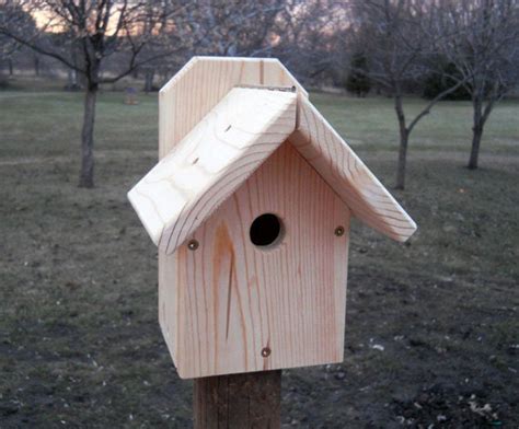 Bird House Nuthatch and Chickadee birdhouse Wood Birdhouse