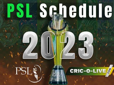 PSL Schedule 2023 (Pakistan Super League ): Format, PSL Schedule 2023 ...