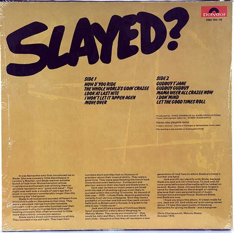 SLADE - SLAYED? - (LP) Vinyl record 12" - 6500 rub