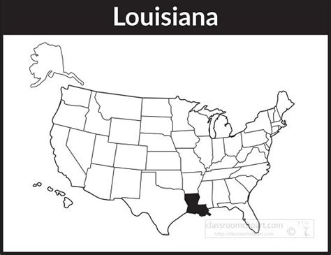 World Maps Outline-louisiana map square black white clipart