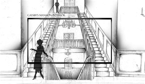 A visual interior of Gatsby's mansion by Ellie Quiney The Great Gatsby, Ellie, Greats, Visual ...