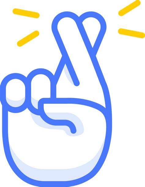 crossed fingers emoji icon sticker 27474869 PNG