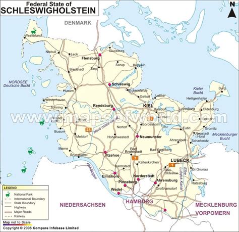 Schleswig Holstein Map | Map of Schleswig Holstein