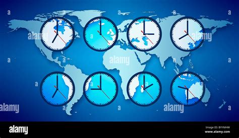 World Dotted World Map With Different Time Zone Clocks Royalty Free SVG, Cliparts, Vectors, And ...