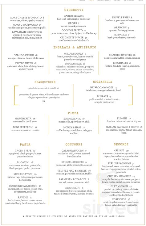 OLIVIA menu in Tampa, Florida, USA