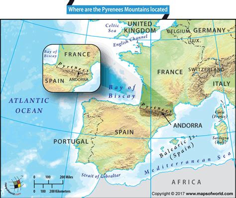 Pyrenees Mountains Map | Where are the Pyrenees Mountains