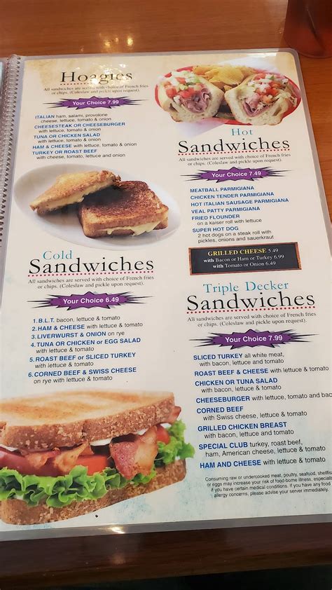 Menu at Middletown Diner restaurant, Middletown