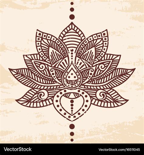 Lotus flower tattoo Royalty Free Vector Image - VectorStock