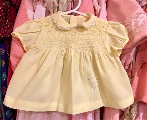 50s Yellow Baby Dress 6/9 Months by lishyloo on Etsy | Yellow baby dress, Vintage toddler clothes