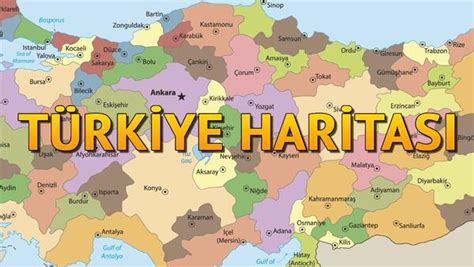 Türkiye Haritası (Siyasi): Şehir İsimleri Listesi İle Birlikte Renkli Türkiye'nin İlleri ...