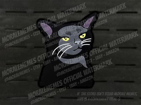 Zoned Out Cat Meme Funny PVC Morale Patch - Etsy