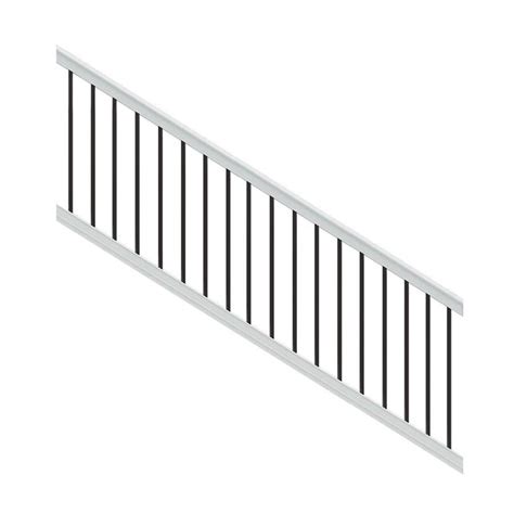 Freedom (Assembled: 8-ft x 3-ft) Prescot White PVC Deck Railing Kit ...