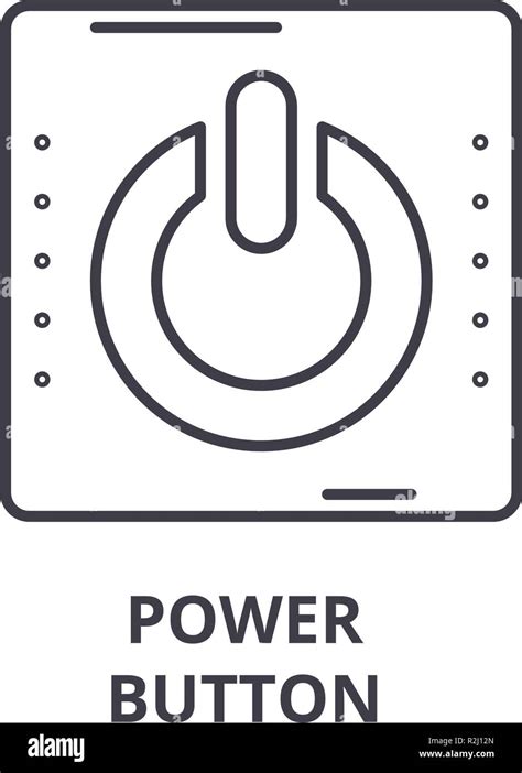 Power button line icon concept. Power button vector linear illustration ...