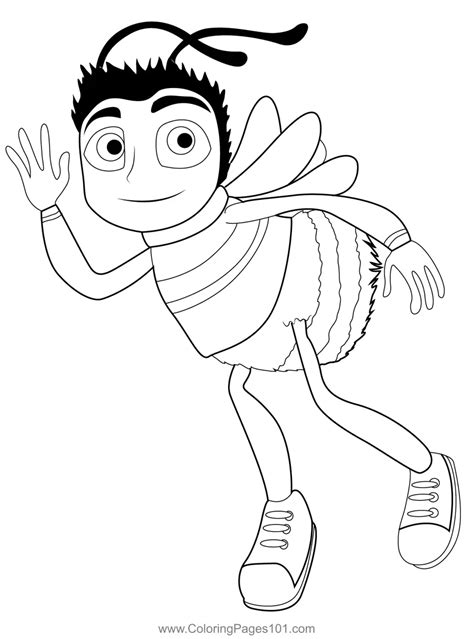 The Barry B. Benson Bee Coloring Page for Kids - Free Bee Movie ...