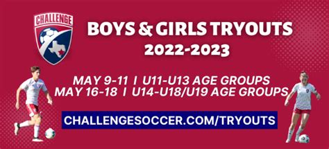 Registration for Tryouts Now Open! | Challenge Soccer Club