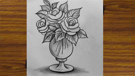 Rose Vase Drawing