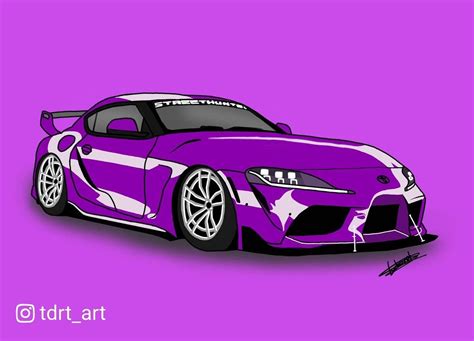 Toyota Cars, Toyota Supra, Car Painting, Canvas Painting, Modern Bedroom Interior, Sports Car ...