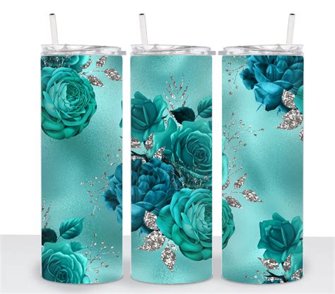 Teal Roses (teal background) – BuschDesignsLLC