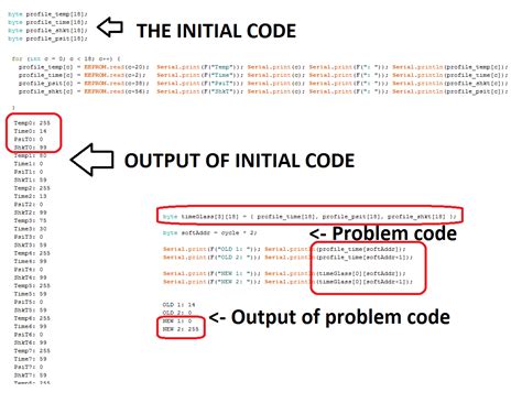 How to declare and use "Variabled arrays" inside arrays - Arduino Stack ...