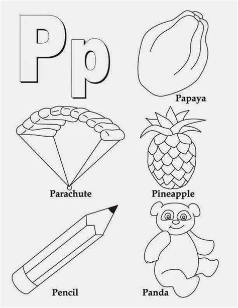 Kids Page: Alphabet Letter P Worksheet | Printable Coloring Worksheets