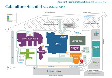 Prince Charles Hospital Map | Color 2018