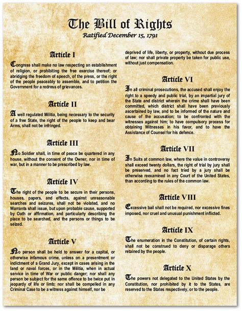 The Best bill of rights printables | Derrick Website