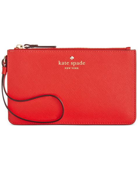 Kate Spade - Red Leather Wristlet Wallet on Designer Wardrobe