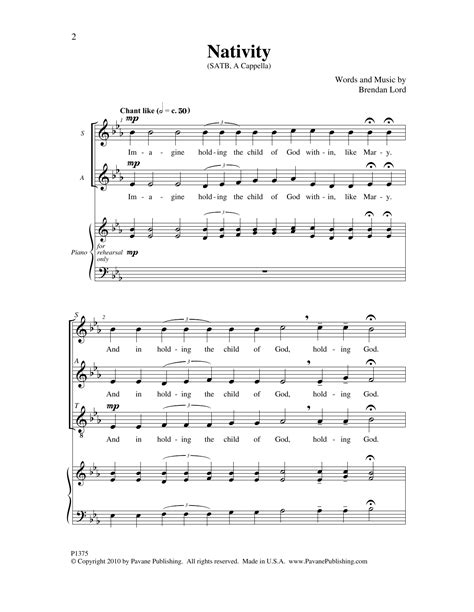 Brendan Lord - Nativity sheet music