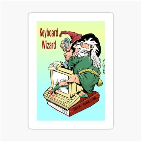 "Keyboard wizard." Sticker for Sale by Steerhead | Redbubble