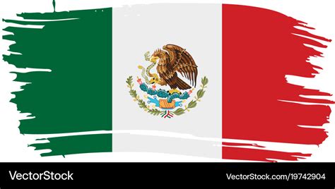 Mexican flag Royalty Free Vector Image - VectorStock