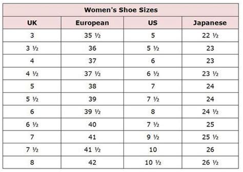 women's shoes to men's size conversion - Emerita Fink