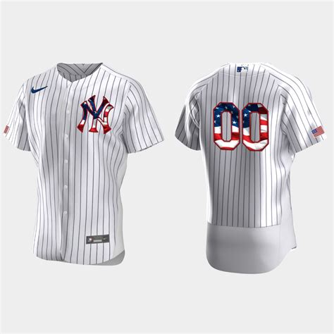 Custom New York Yankees 2020 Stars Stripes 4th Of July Jersey White - Heretro.com